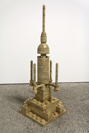 maquette for a monument to global capitalism and the free world